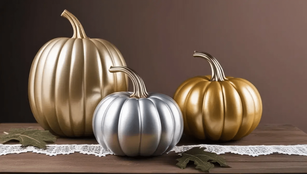 Metallic Pumpkin Pumpkin Decorating