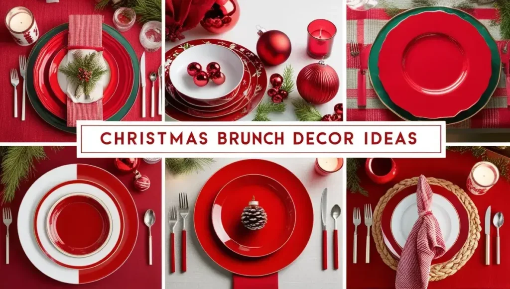 Red on Red on Red Christmas Brunch Decor Ideas