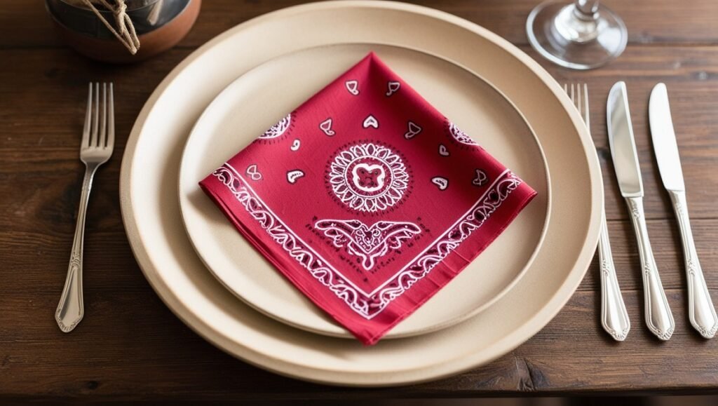 Bandanas as Napkins A Fun and Practical Touch